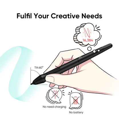 XPPen Deco Mini7 V2 Graphics Tablet 7‘’ Digital Drawing Tablet 16384 Levels for Android Mac Windows Online Education Art Design