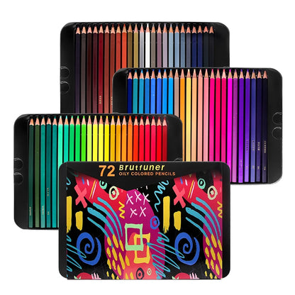 Brutfuner 48/72/120/150/160/180Colors Pencils Professional Oil Wood Soft Watercolor Pencil For School Draw Sketch Art Supplies