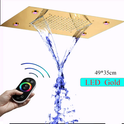 Large Rainfall Shower Faucet Ceiling Faucets LED Shower Head