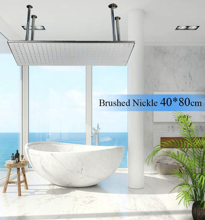 Large Rainfall Shower Faucet Ceiling Faucets LED Shower Head