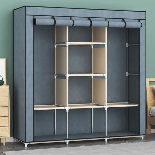 Clothes Closet Double Rod Wardrobe