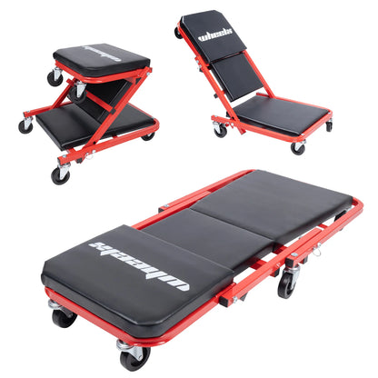 3-in-1 Rolling Mechanic Creeper Z Seat