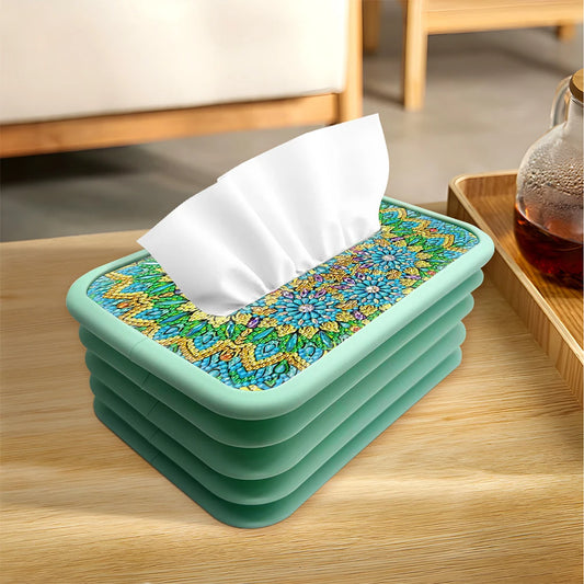 Diamond Painting Napkin Holder Acrylic Flower Ornament