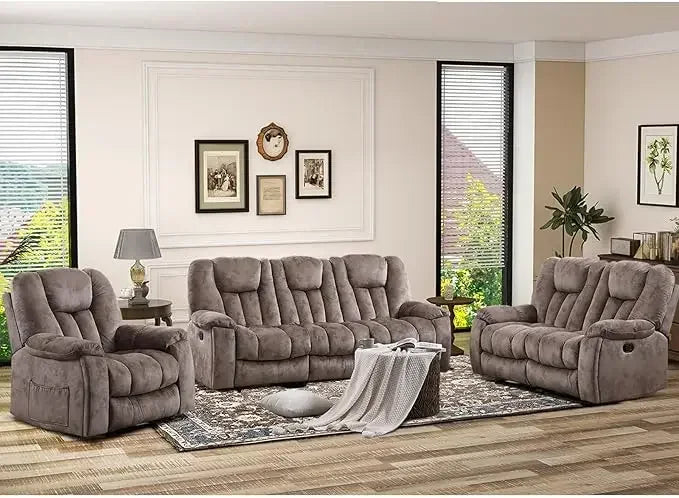 Recliner Chair and 3 Seat Couch Set