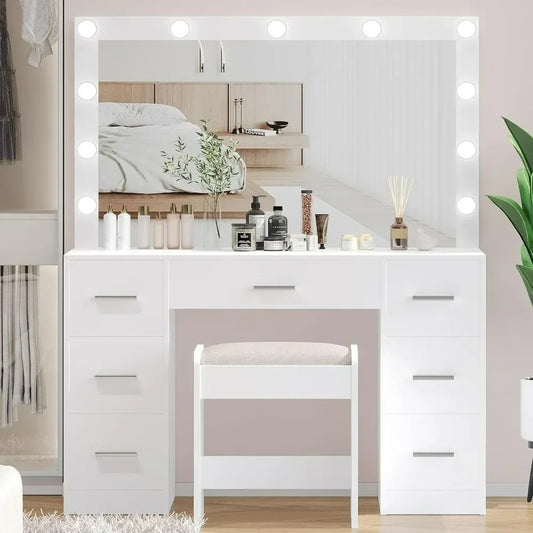 Vanity Desk with Stool