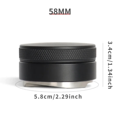 Coffee Espresso Distribution Tool/Leveler 3 Angled Slopes Adjustable Palm Tamper Fits 51/53/58mm Portafilter