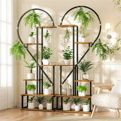 2X Half Heart Shaped Multiple Planter Rack