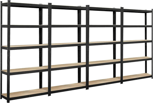 2/4pc 5Tier 35.5x12x71"Adjustable Metal Shelving Unit