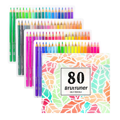 Brutfuner 48/72/120/150/160/180Colors Pencils Professional Oil Wood Soft Watercolor Pencil For School Draw Sketch Art Supplies