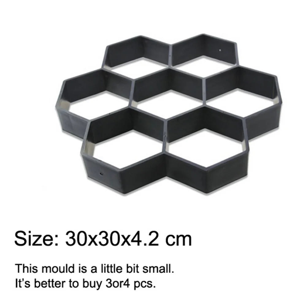 7 Grid Path Stone Mould Paving Concrete Steppingstone Molds