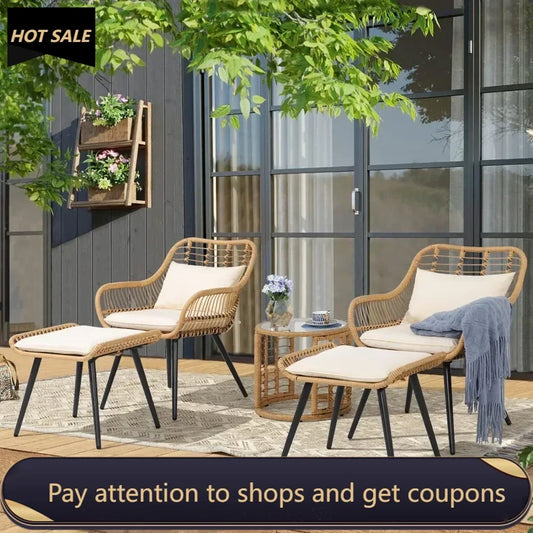 5 Piece Outdoor Wicker Furniture Set