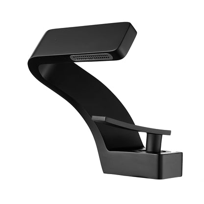 BAKALA Bathroom Deck Mounted Basin Faucet Black Sink Tap Single Hole Water Tap Hot and Cold Mitigeur Salle De Bain Mixer Faucet