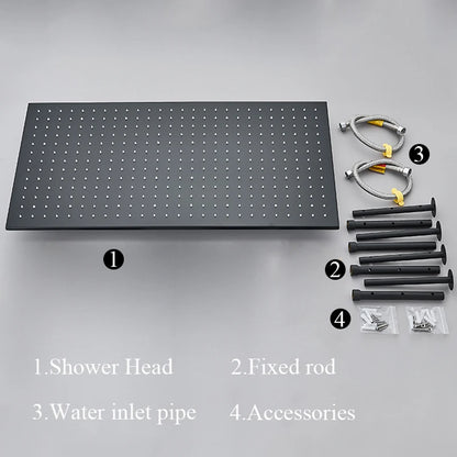 Large Rainfall Shower Faucet Ceiling Faucets LED Shower Head