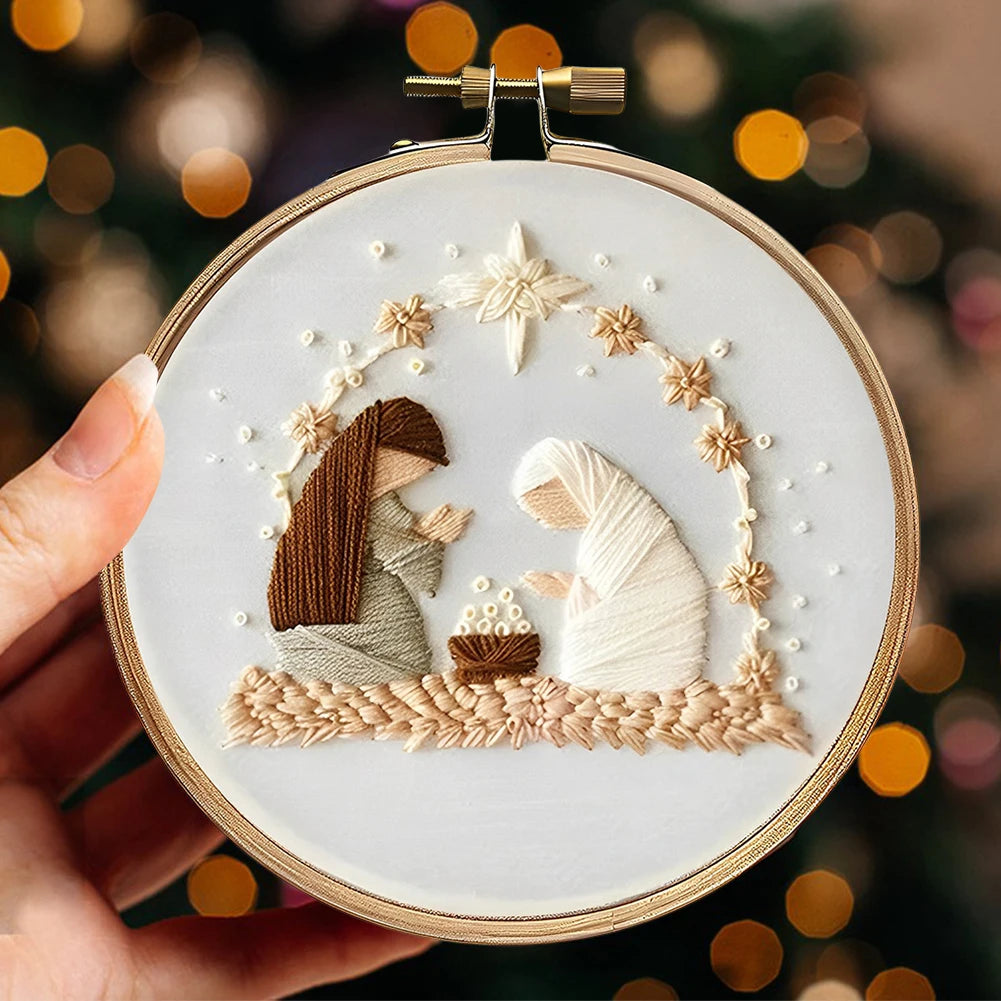 Wreath Printed Pattern Cross Stitch Set
