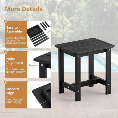 Outdoor Rocking Chairs Set of 3, 2 Chairs & 1 Table