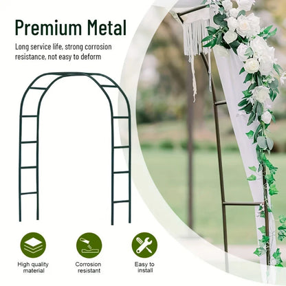 1pc, Metal Garden Arch, 100inch Large Size Heavy Duty Steel Frame Garden Arch With Gothic Style, Wedding Arch Lawn Rock Climbing