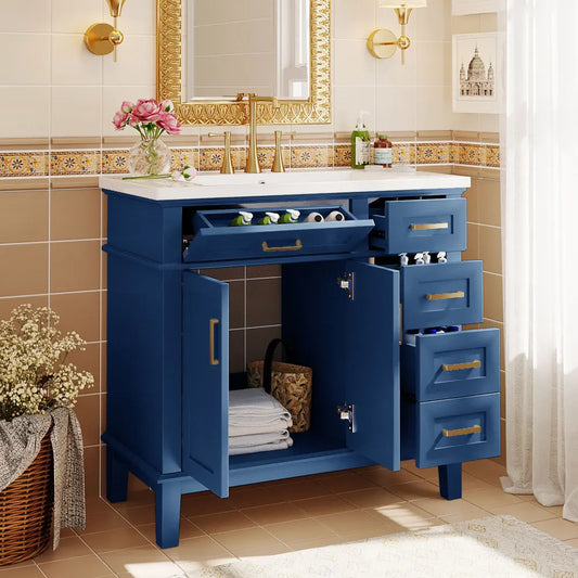 36-inch Bathroom Vanity with Resin Sink