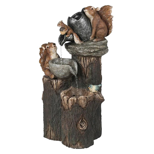 Duck /Squirrel Fountain Ornament with Light Water