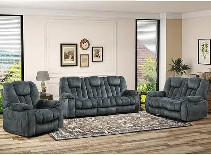 Recliner Chair and 3 Seat Couch Set