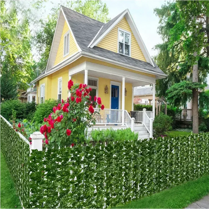 1M/3M Artificial Green Leaf Fence Panels Faux Privacy Fence Screen For Home Outdoor Garden Balcony Decoration