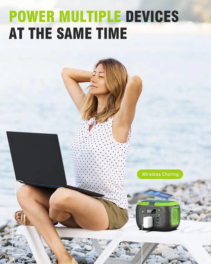 200W Portable Power Station 155Wh Solar Generator