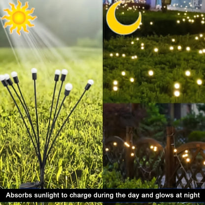 4 Pack 8 LED Solar Firefly Garden Light