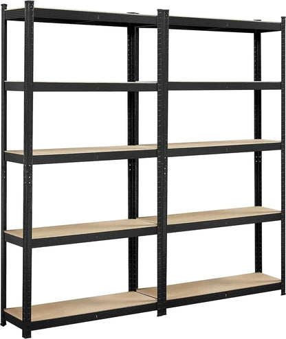 2/4pc 5Tier 35.5x12x71"Adjustable Metal Shelving Unit