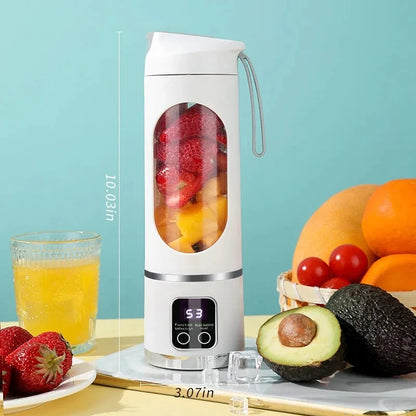 10 Blades Portable Fruit Juicer 450ml Capacity 3 Gears