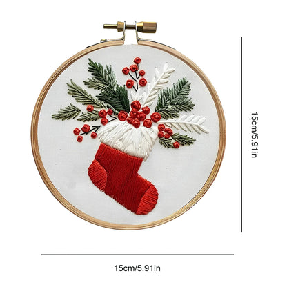 Wreath Printed Pattern Cross Stitch Set