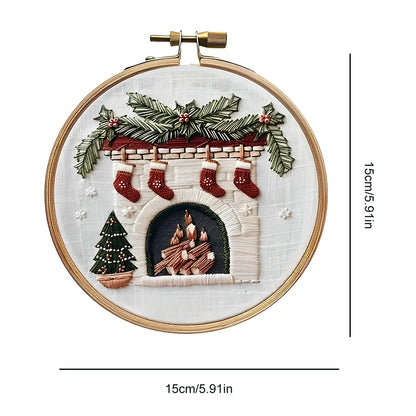 Wreath Printed Pattern Cross Stitch Set
